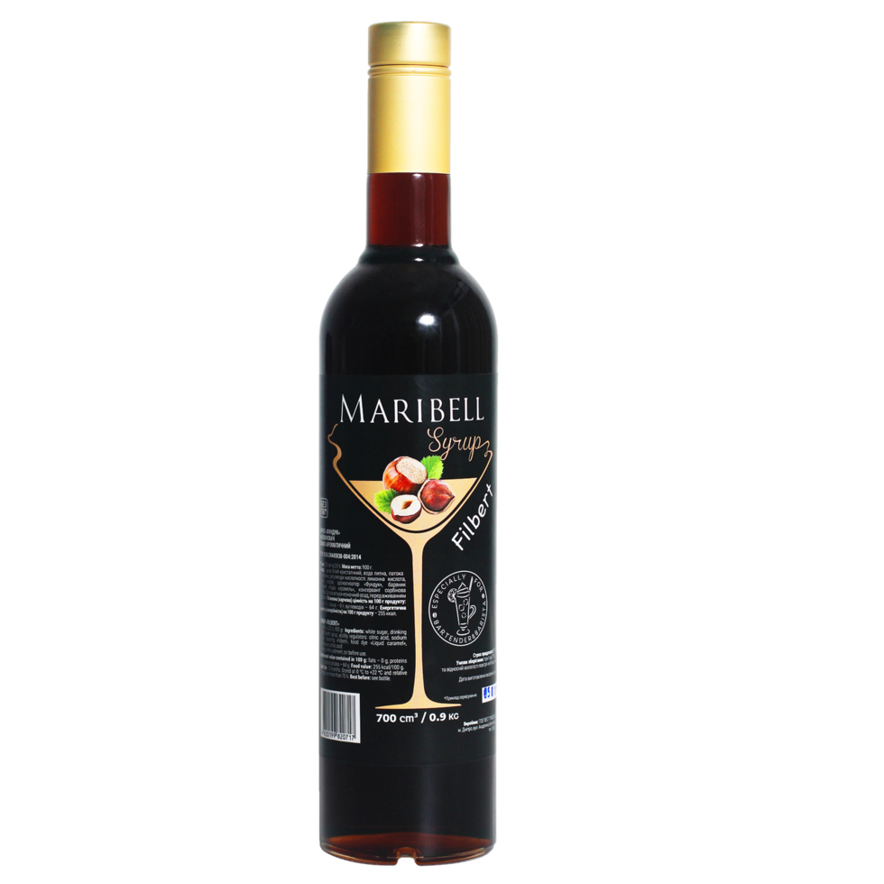

Сироп коктейльный Maribell "Фундук" 700 мл десертный для напитков коктейлей кофе