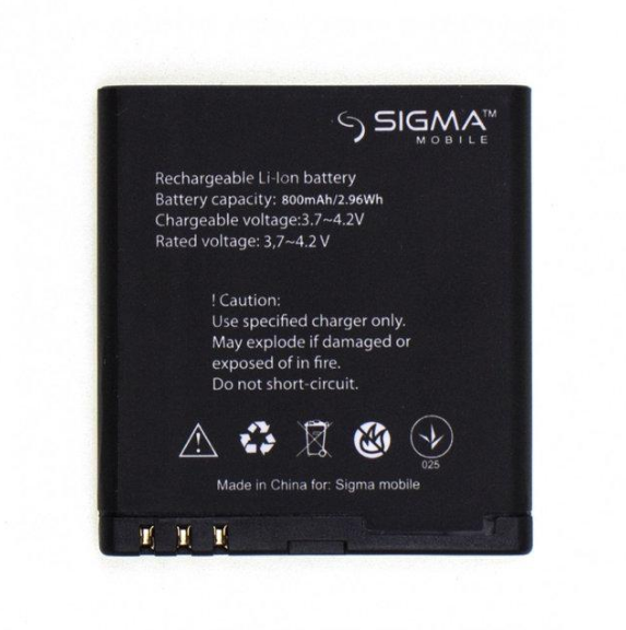 

Аккумулятор для Sigma Comfort 50 Shell Duo Menol (800 mAh) оригинал