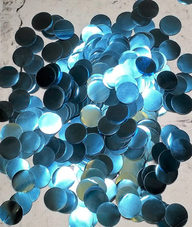 

Конфетти "Кружочки" 1,3 см голубое, 50 г