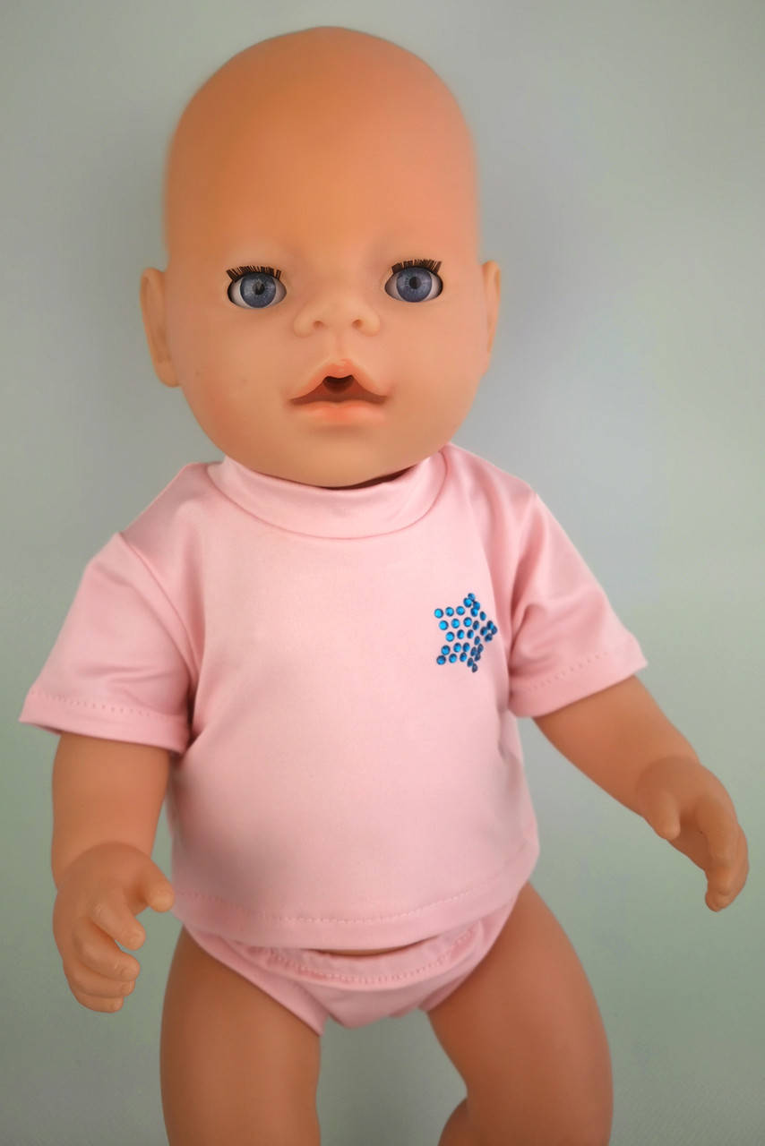 

Футболка розовая для кукол Беби Борн и старшей сестрички
