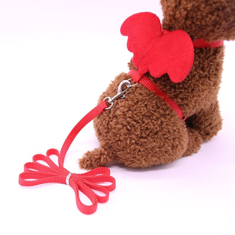 

Шлейка + поводок для кошек «Ангелочек», красный