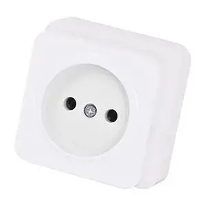 

Розетка одинарная без заземления Gunsan Misya наружная белая