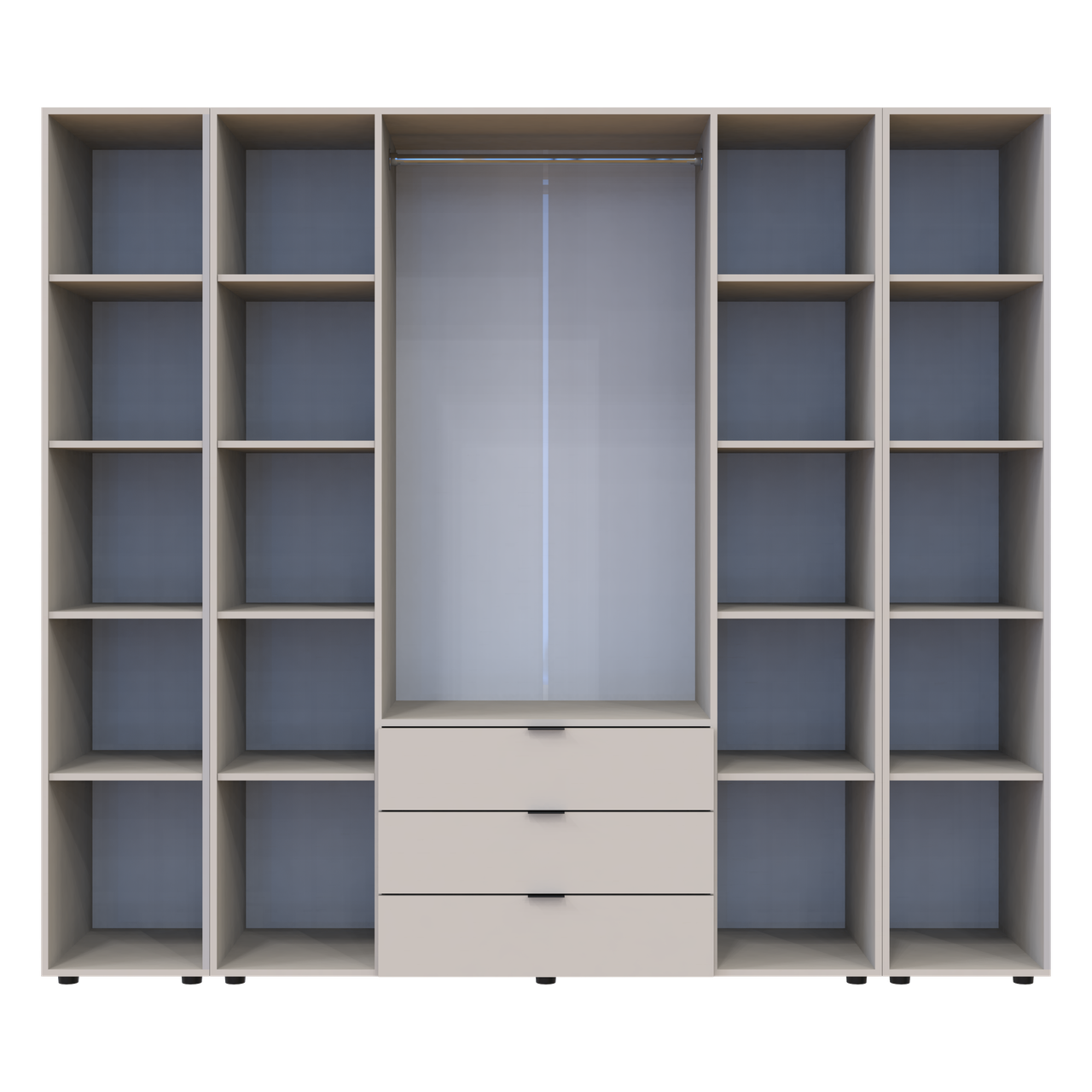 Розпашна Шафа для одягу Doros Гелар з 2 Етажерками Кашемір 4 ДСП 231.4х49.5х203.4 (80737648) 5