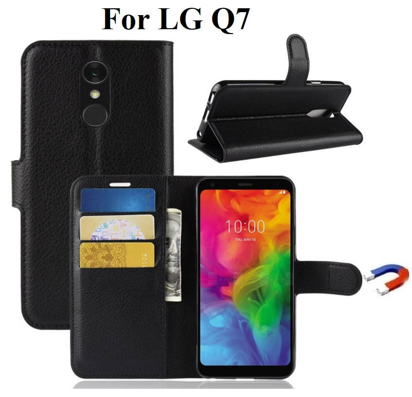 

Чехол книжка Wallet для LG Q7, Черный