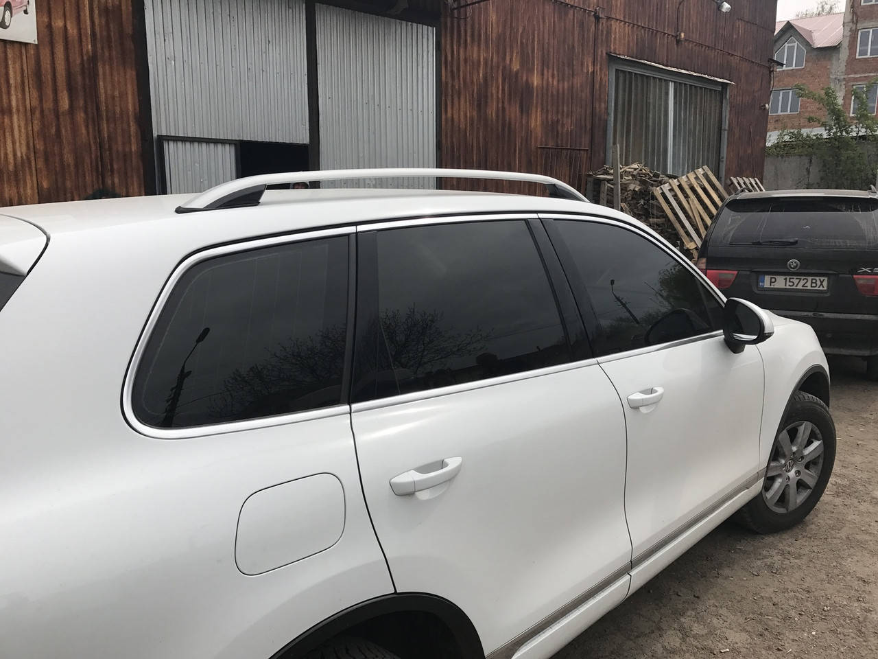 

Рейлинги Skyport (серый мат) - Volkswagen Touareg 2010+/2015+
