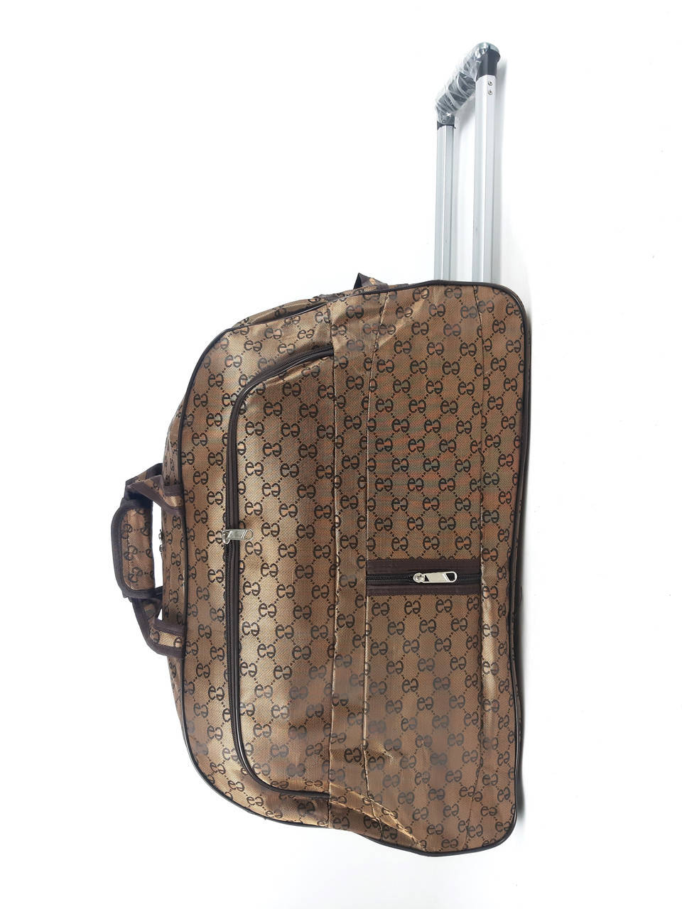 

Коричневая Маленькая сумка на колесах 45л (50*28*33), Коричневый