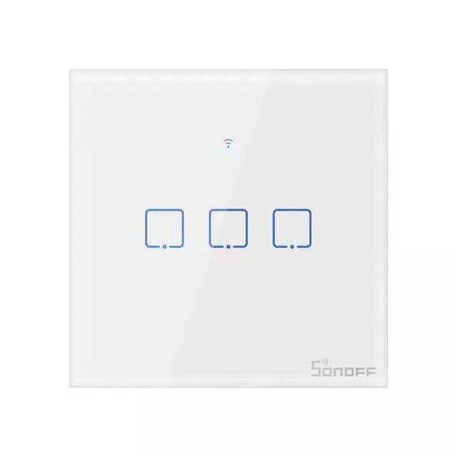 

Сенсорный Wi Fi выключатель Sonoff TX T2 на три канала, Белый