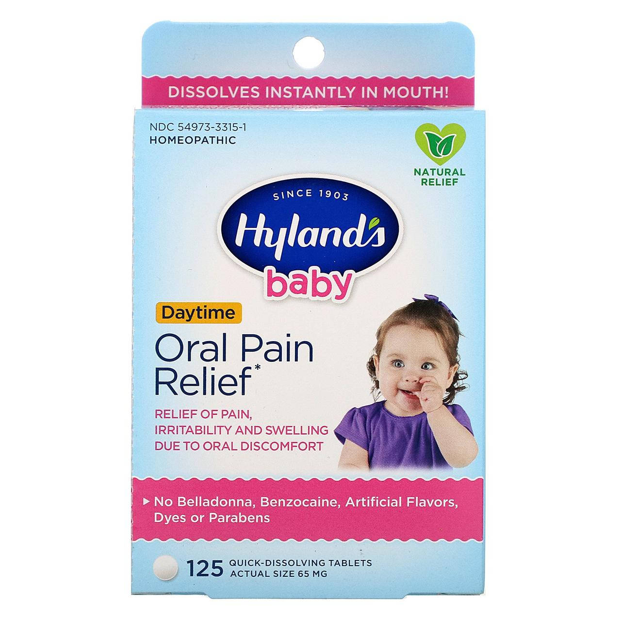 

Hyland's, Baby, средство для полости рта, дневное время, 125 шт., официальный сайт, HYL-33151