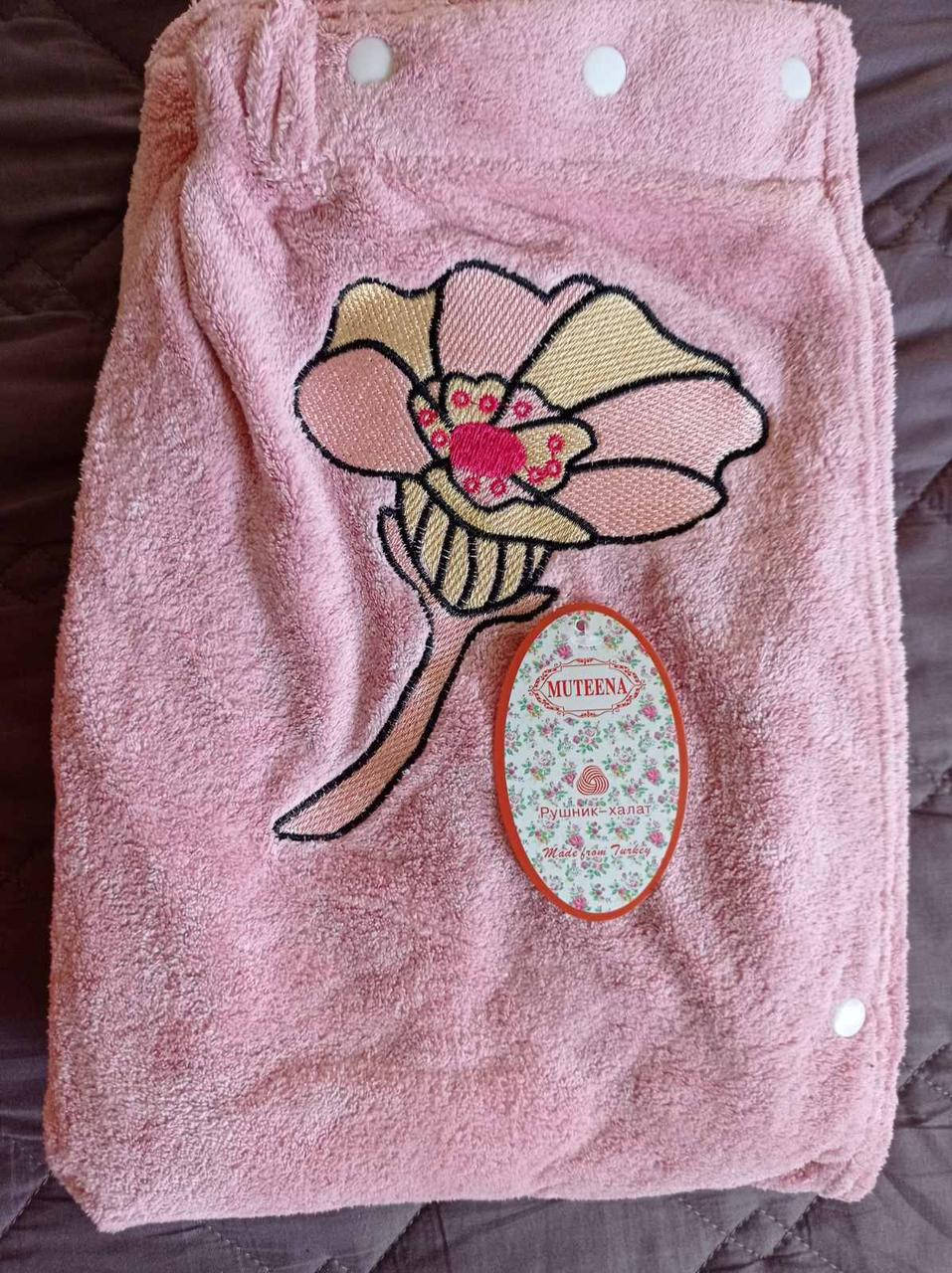 

Набор для сауны женский бренд ТМ Koloco микрофибра орхидея розовый