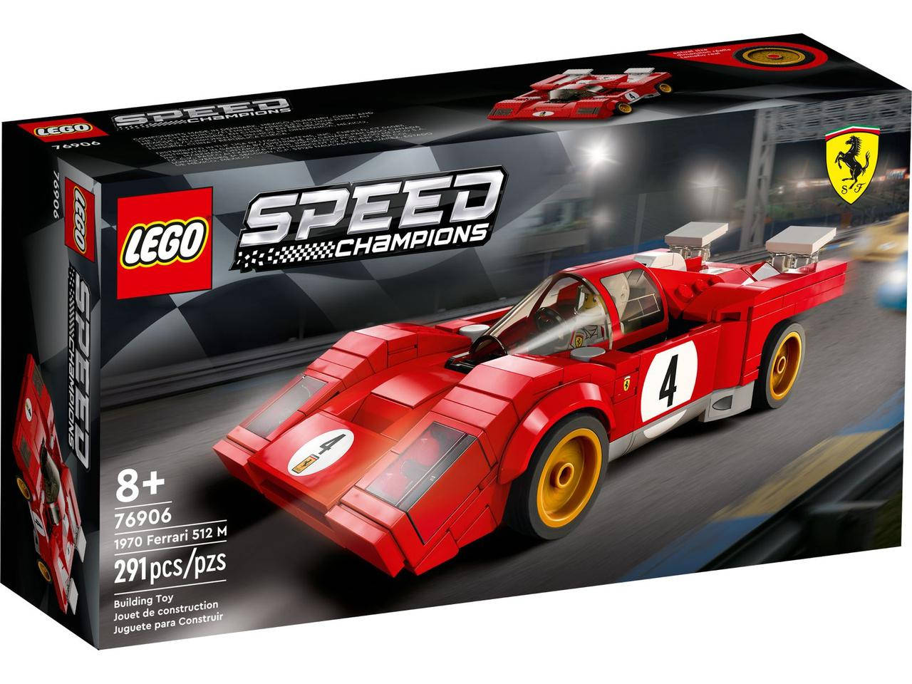 

Конструктор Lego Speed Champions 1970 Ferrari 512 M 291 деталь (76906), Красный