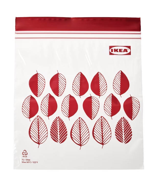 

Многоразовые пластиковые пакеты для заморозки с застежкой ikea ISTAD, 1 л