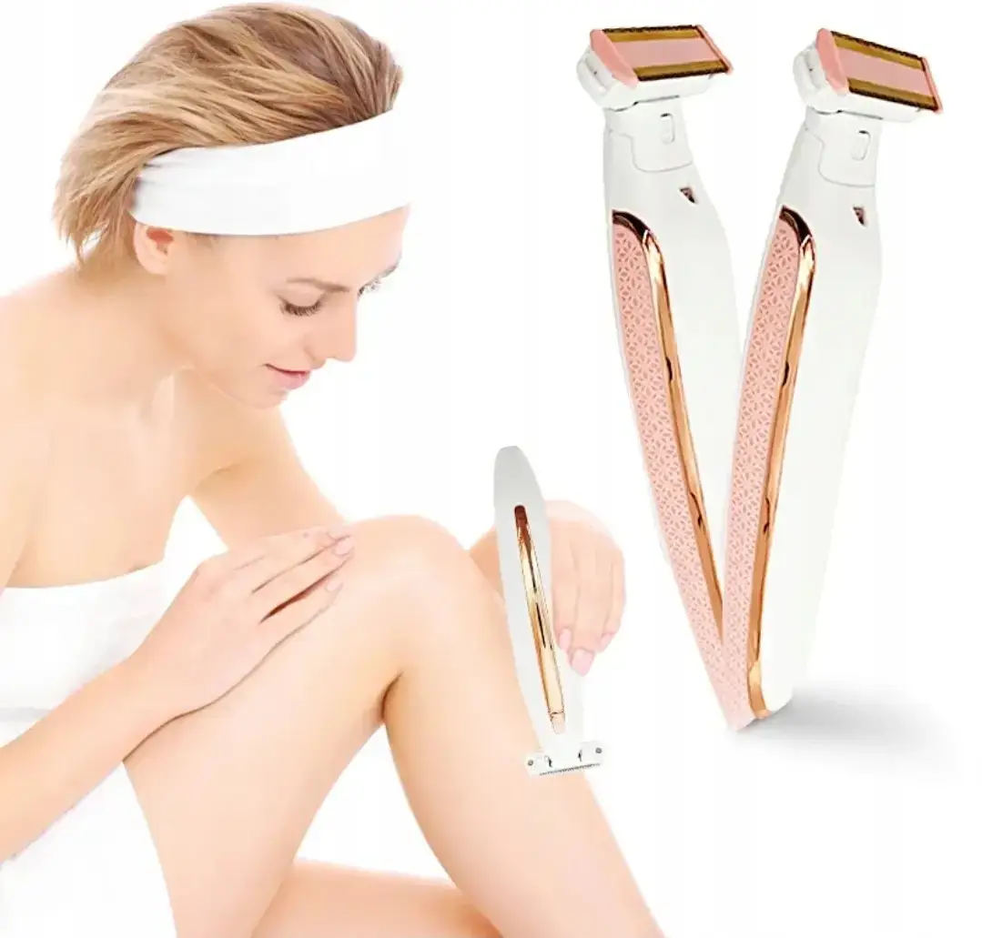 

Электробритва триммер Flawless Body WO-28 на аккумуляторе, для удаления волос с тела, 2 насадки, белый,