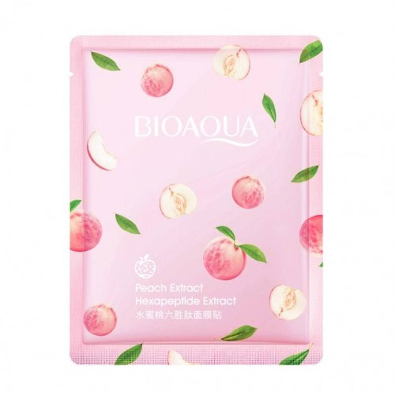 

Тканевая маска для лица с экстрактом персика BIOAQUA Peach Extract Hexapeptide Extract