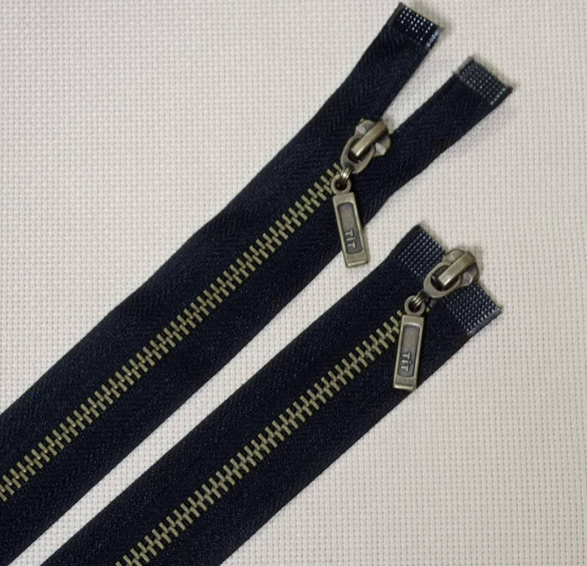 

Молния металлическая качественная Тип 5 2 бег 80 см цвет черный