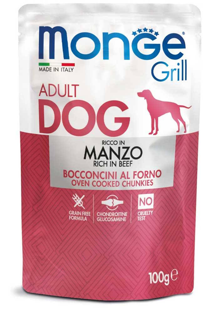 

Консервы для собак 100 гр MONGE DOG GRILL с говядиной