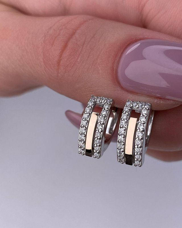 

Серьги серебряные с золотом