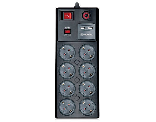 

Фільтр-подовжувач REAL-EL RS-8F USB CHARGE 3m чорний