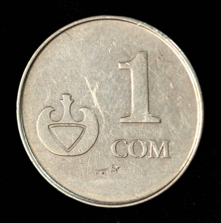 

Монета Киргизии 1 сом 2008 г.
