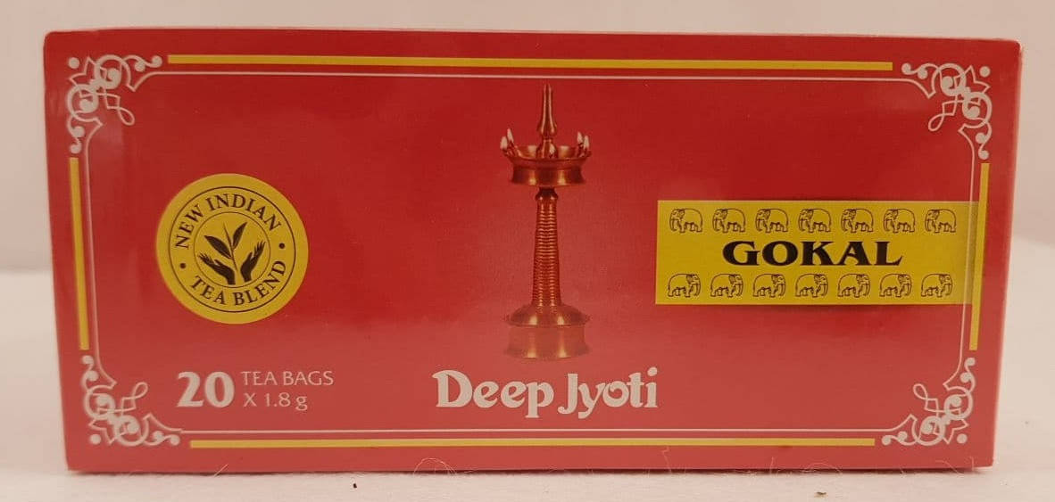 

Чай черный индийский пакетированный Гокал Дип Джоти Gokal Deep Jyoti 20 шт по 1,8г