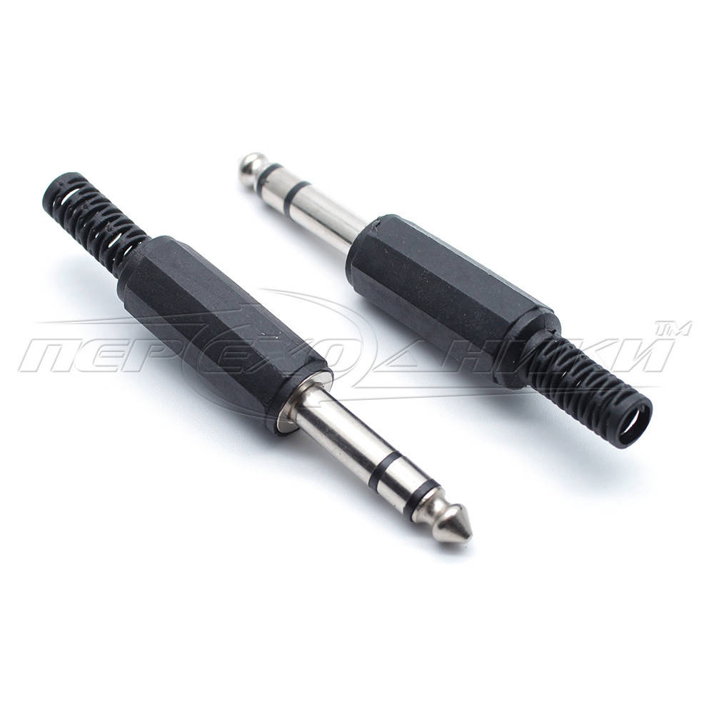 

Разъем штекер 6.3 мм стерео на кабель (пластик)