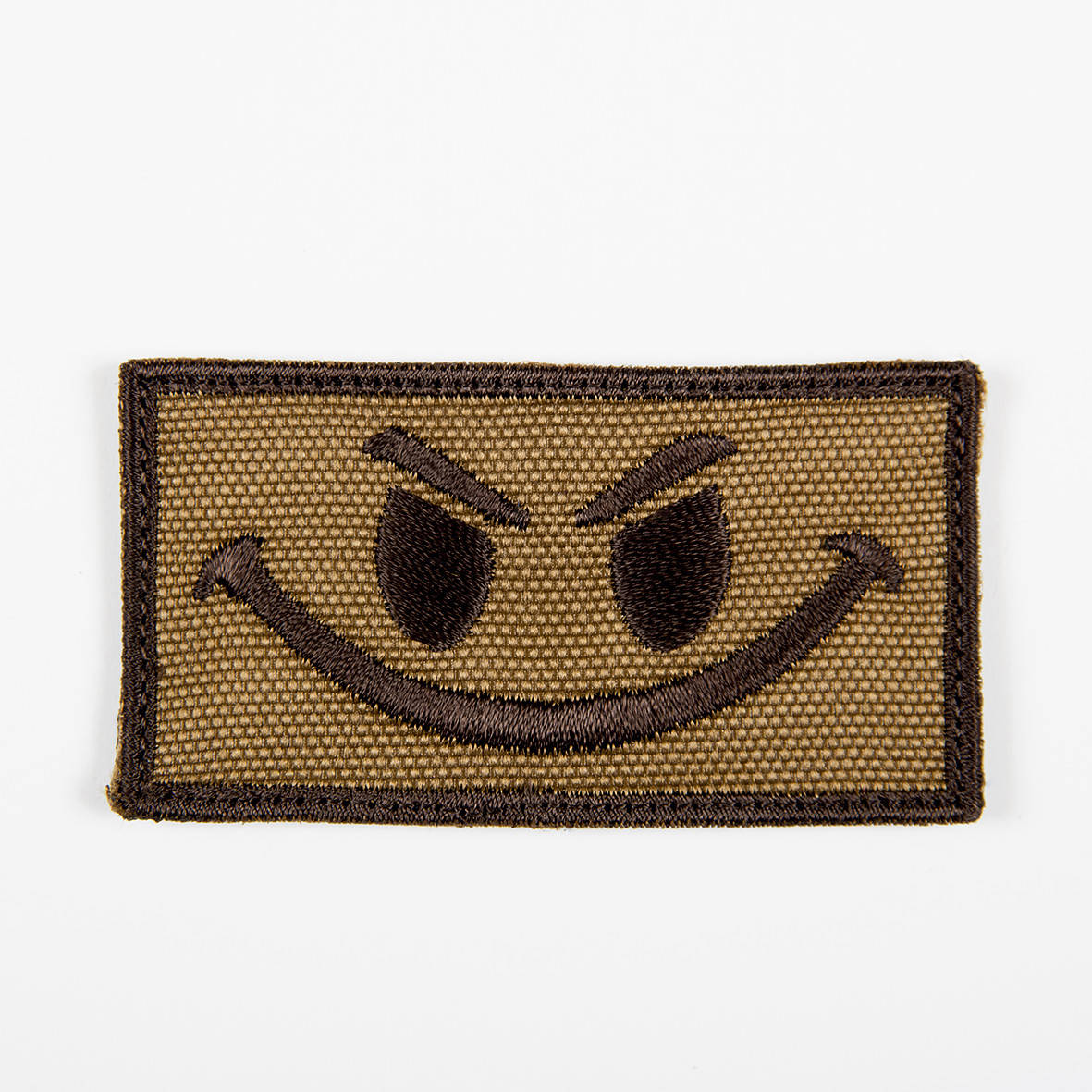 

"Angry Smile" "Зла посмішка" Нашивка, патч , шеврон (Койот коричневий)