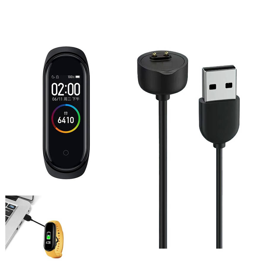 

Кабель USB зарядный для фитнес-браслета Xiaomi Mi Band 5 чёрный