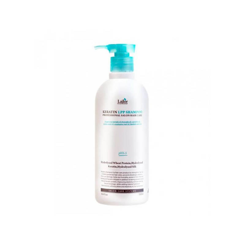 

Кератиновый безсульфатный LA'DOR KERATIN LPP SHAMPOO, 530 мл