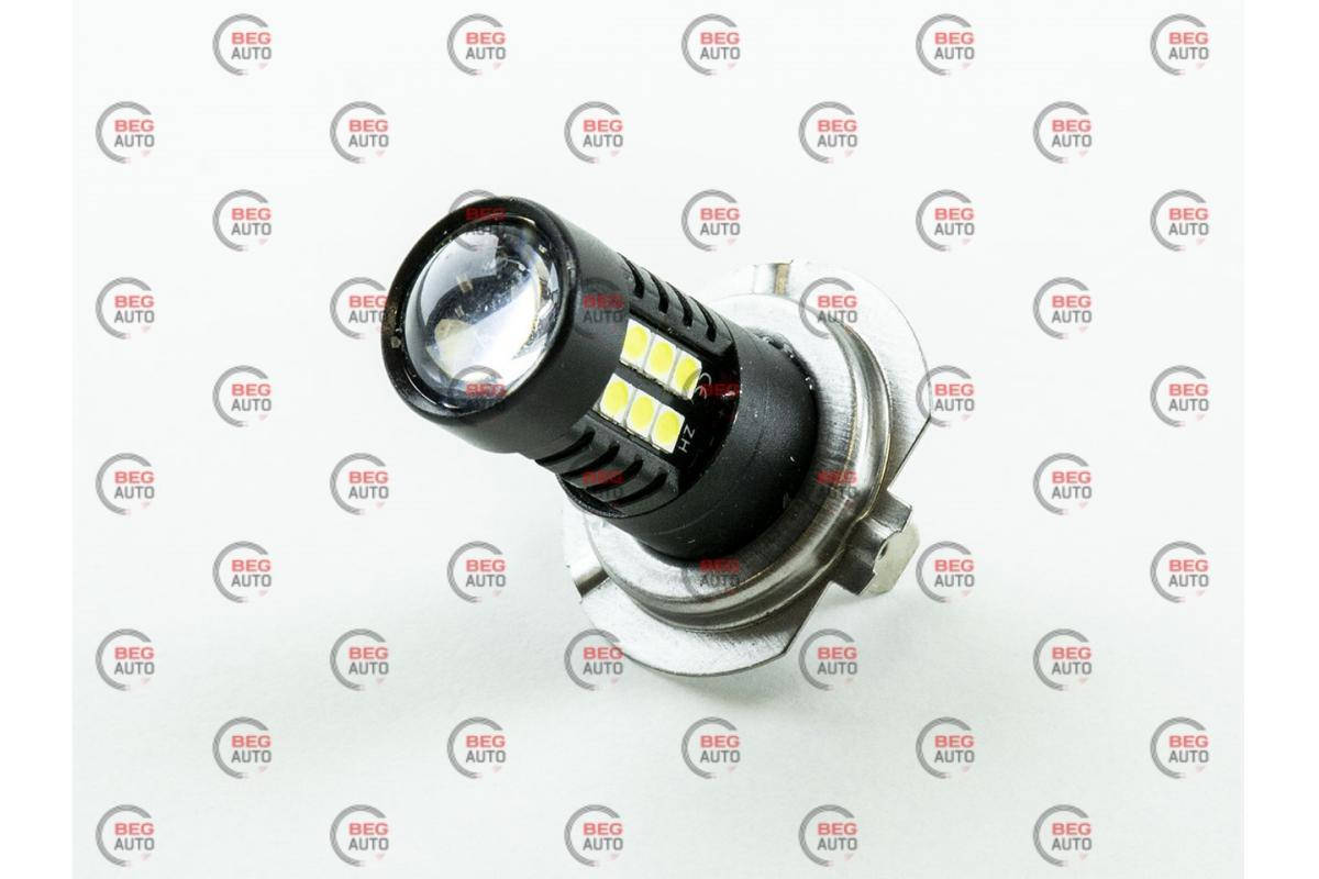 

Лампа светодиодная H7 12V-24V 21 SMD 3030 с линзой мультиполярная