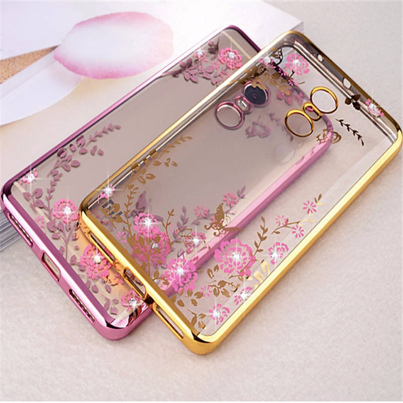 

TPU чехол со стразами для Xiaomi RedMi Note 4 (2 цвета), Разные цвета