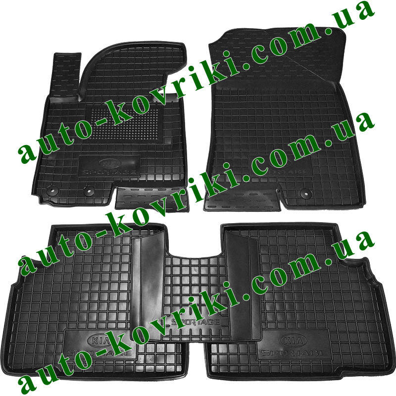 

Резиновые коврики в салон Kia Sportage lll 2010- (Avto-Gumm), Черный