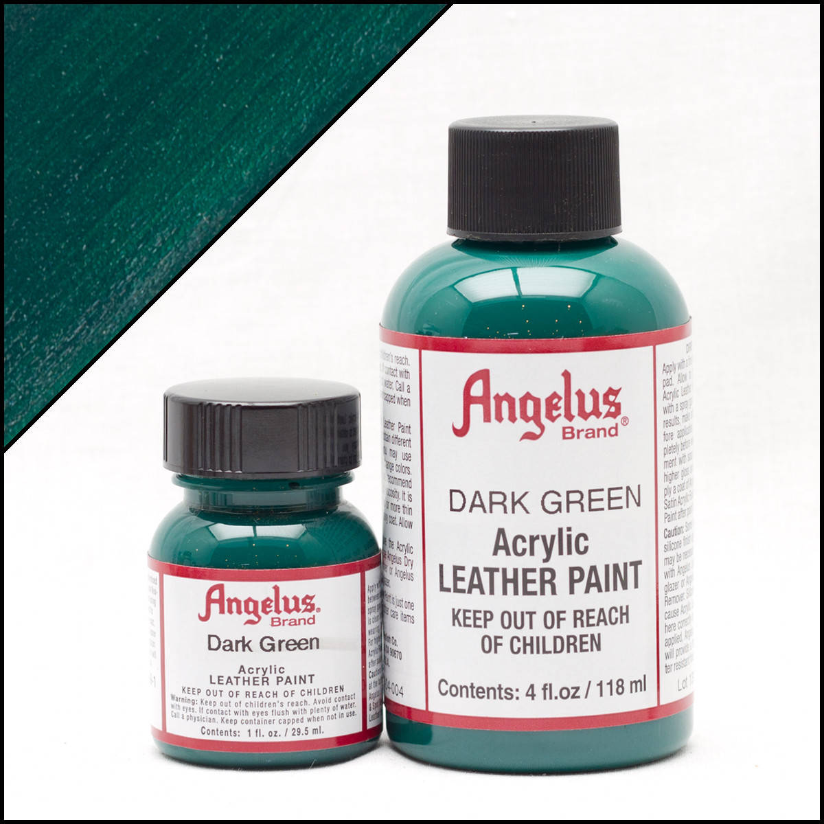 

Краска для кожи Angelus Dark Green (темно-зеленый), Зелёный
