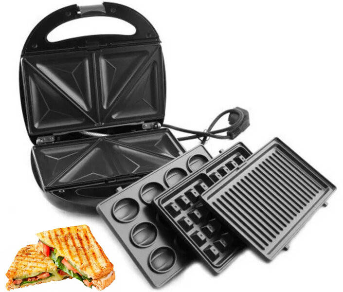 

Сендвичница мультипекарь 4 в 1 Steinberg ST-779 1200W, вафельница, орешница, гриль