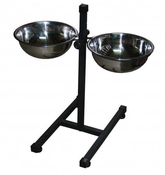 

Миски на штативе для собак 2*2,1 л (размер 31*24*36 см), Черный