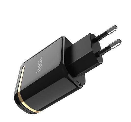 

Адаптер HOCO USB CHARGER DOUBLE LCD C39A! Salee, Черный