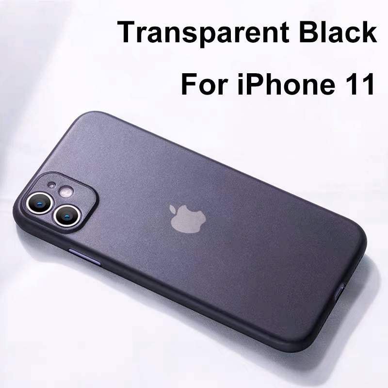 

Тонкий матовый чехол для iPhone 11 ультратонкий пластиковый, Темно-серый