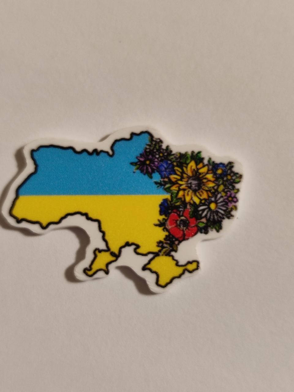 

Кабошон Серединка Украина с цветами, Белый