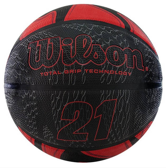 

Мяч баскетбольный Wilson 21 Series red/black WTB2103XB07 (размер 7)