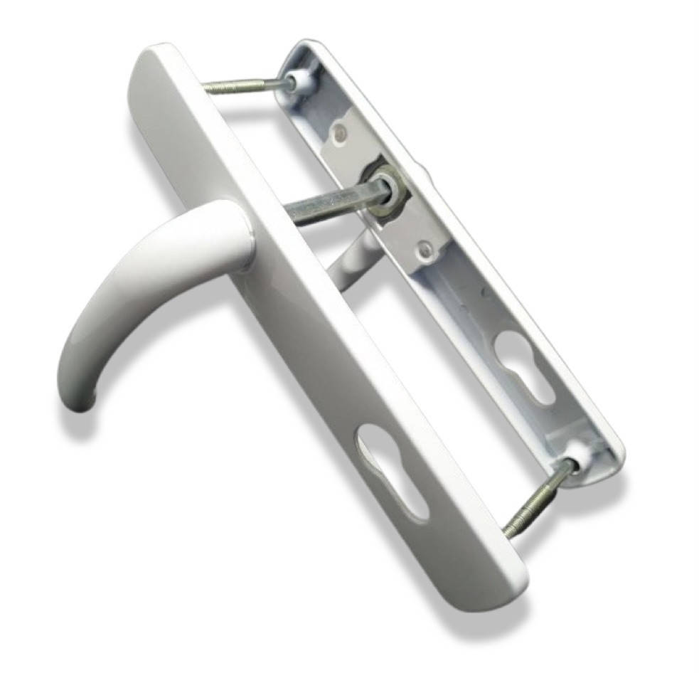 

Нажимний гарнітур ручка 35-85 два гвинта ACCADO для металопластикової двері з профілю ПВХ біла