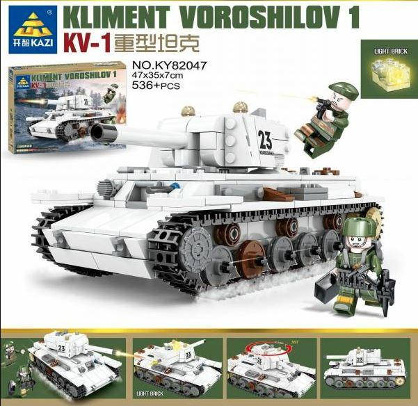 

Конструктор Kazi 82047 Тяжелый Танк КВ-1, Белый