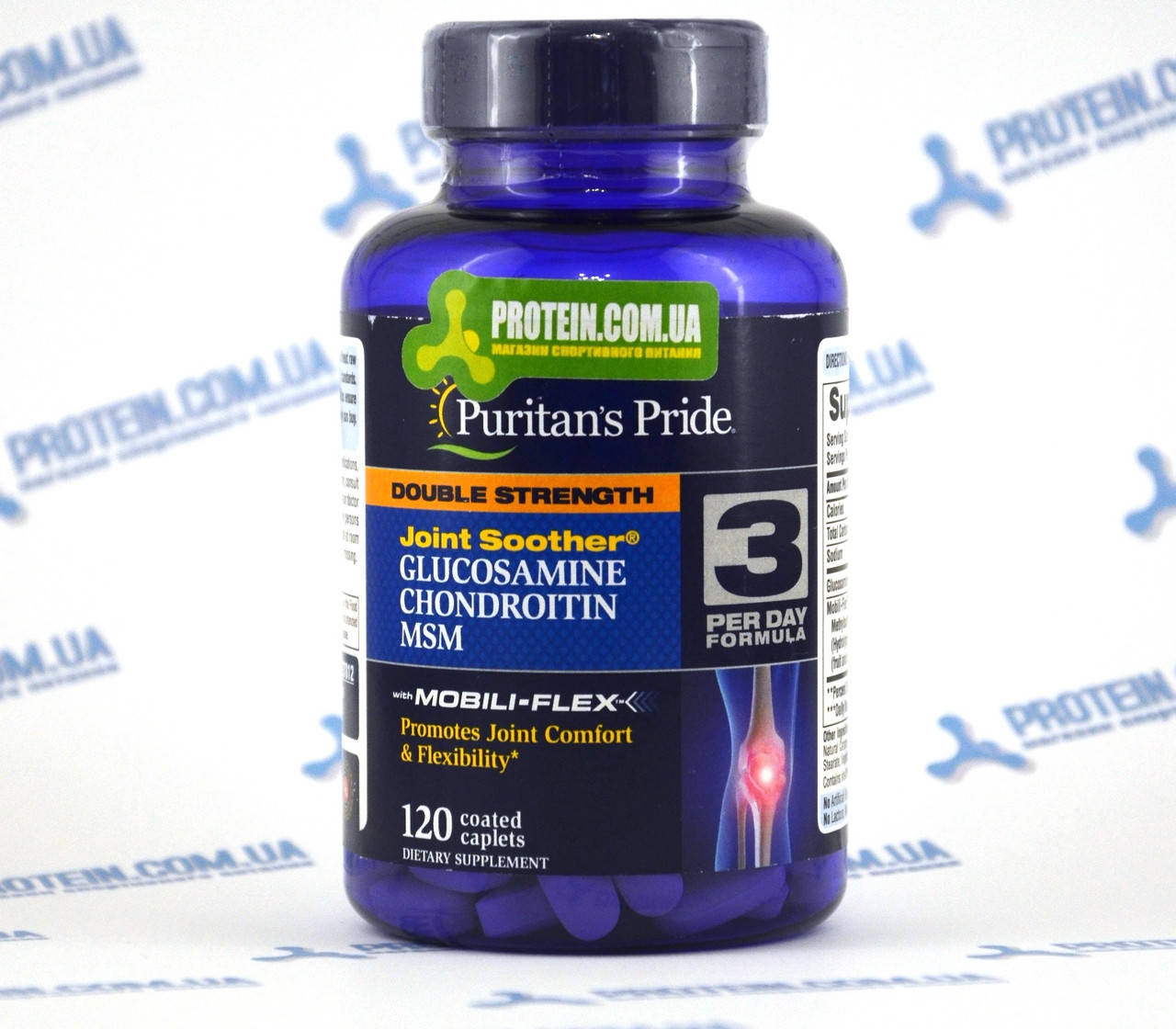 

Хондропротектор USA !!! Puritan's Pride Double Strength Glucosamine Chondroitin MSM 120 таб