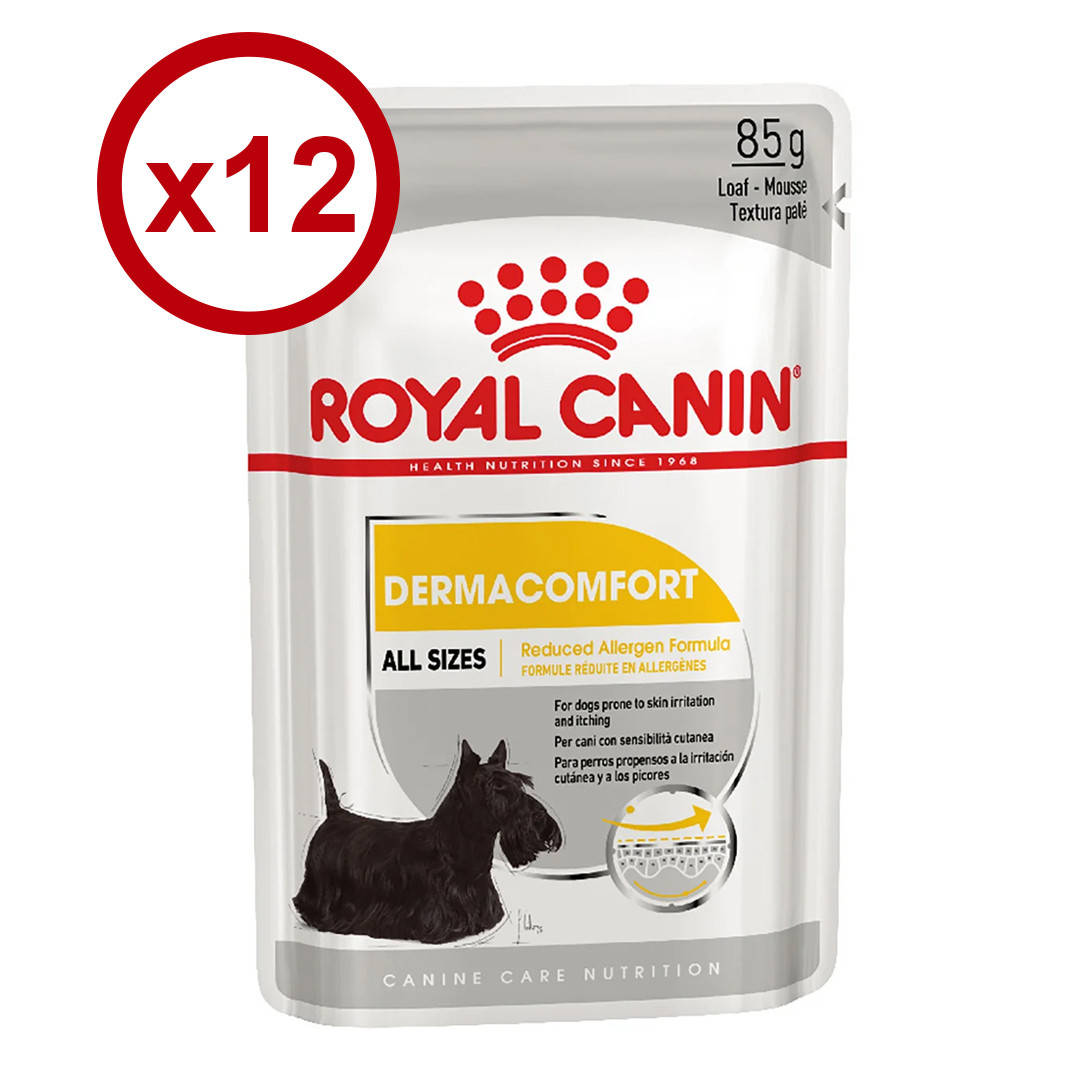 

Royal Canin Dermacomfort 85г*12шт паштет для собак с чувствительной кожей
