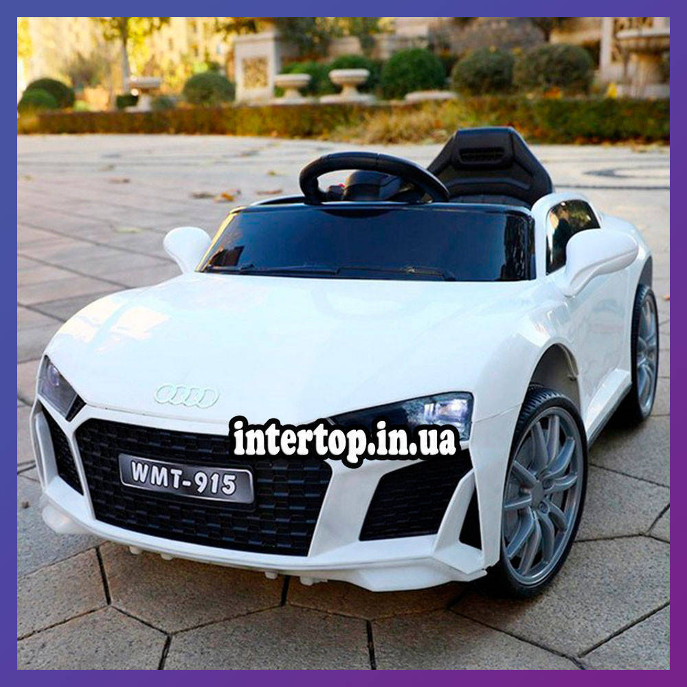 

Детский электромобиль на аккумуляторе Audi M 4614 с пультом на радиоуправлении для детей 3-8 лет белый