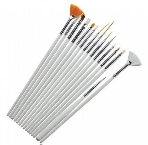 

Набор кистей для маникюра 15 шт., белые