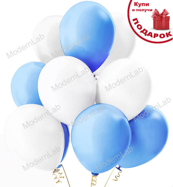 

Воздушные шарики "Set", Ø - 30 см., набор - 10 шт (5 белых и 5 голубых), производитель Италия