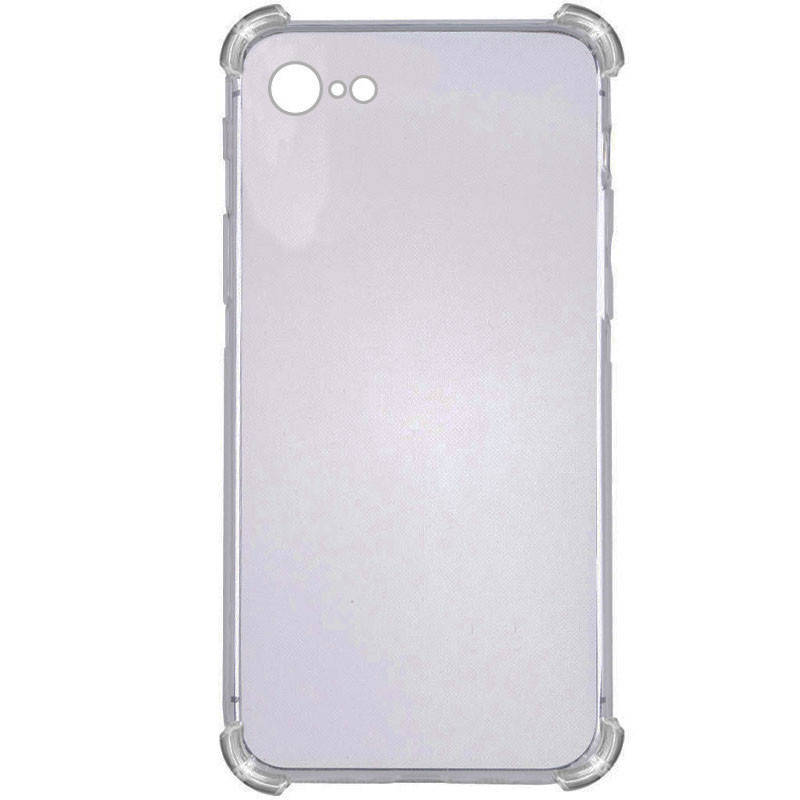 

Прозрачный противоударный чехол на Iphone 7 серый Getman, Светло-серый