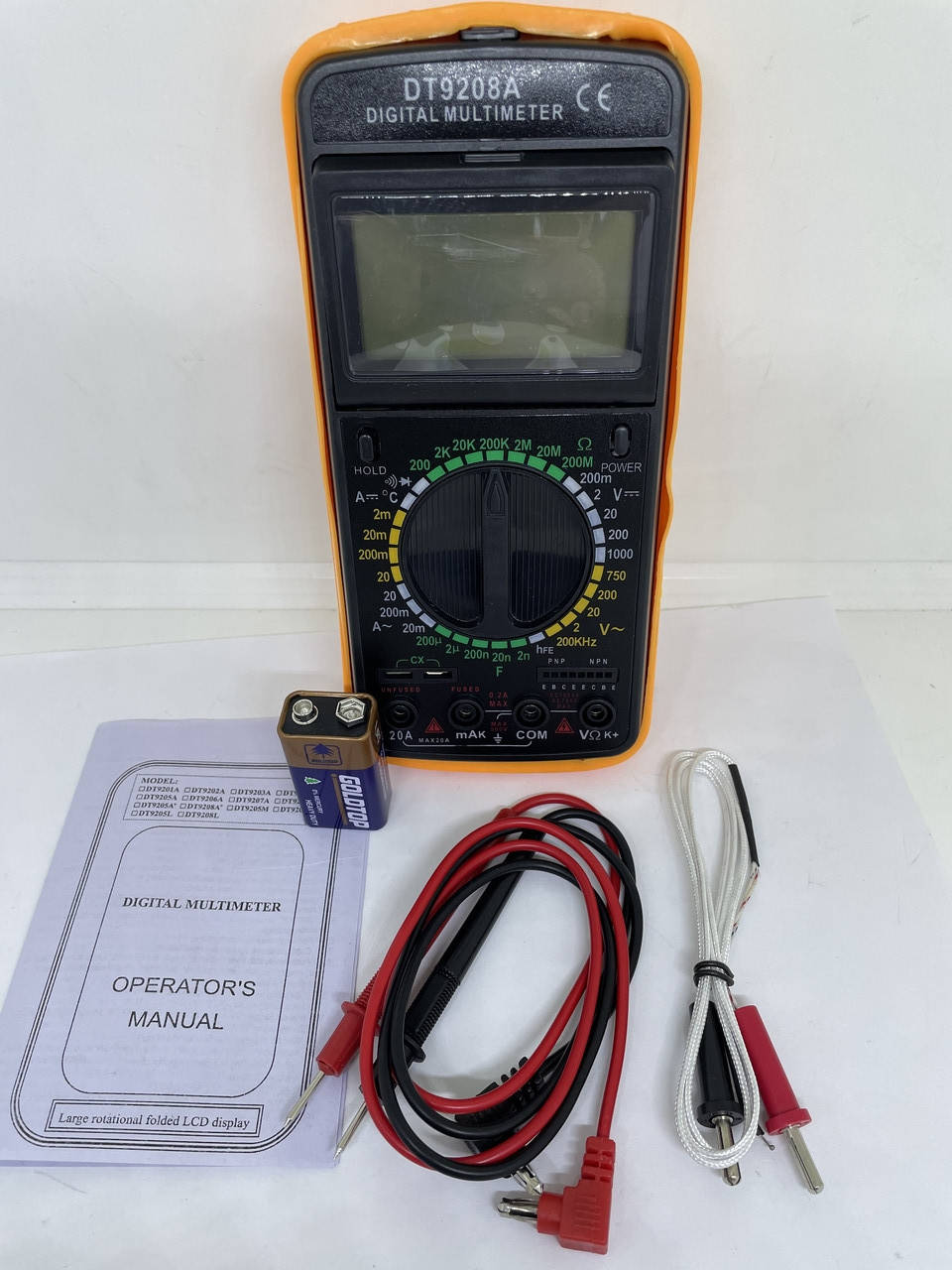 

Мультиметр цифровий DT9208 з термопарою (струм до 20A)