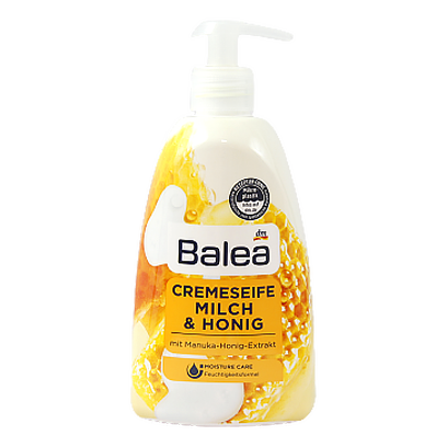 

Мило рідке Балеа молоко/мед Balea cremeseife milch/honig 500ml 12шт/ящ (Код : 00-00011511)