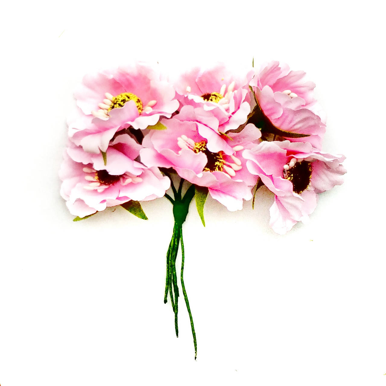 

Маки на проволоке №4 розовые (5 см, 6 шт)