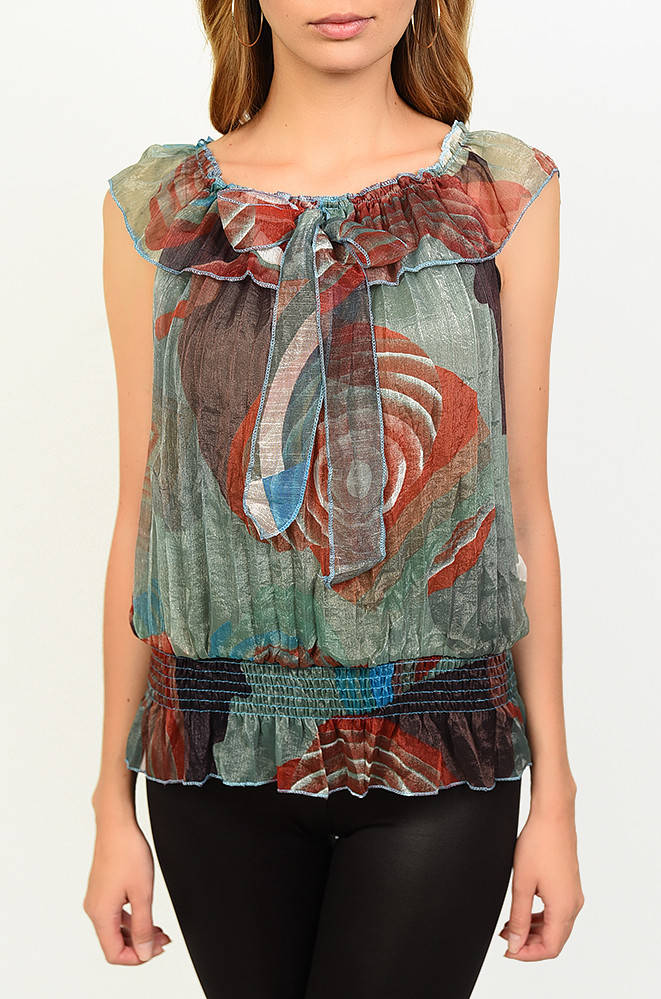 

Блуза женская зеленая размер 42-44 Fashion 133656M, Зелёный