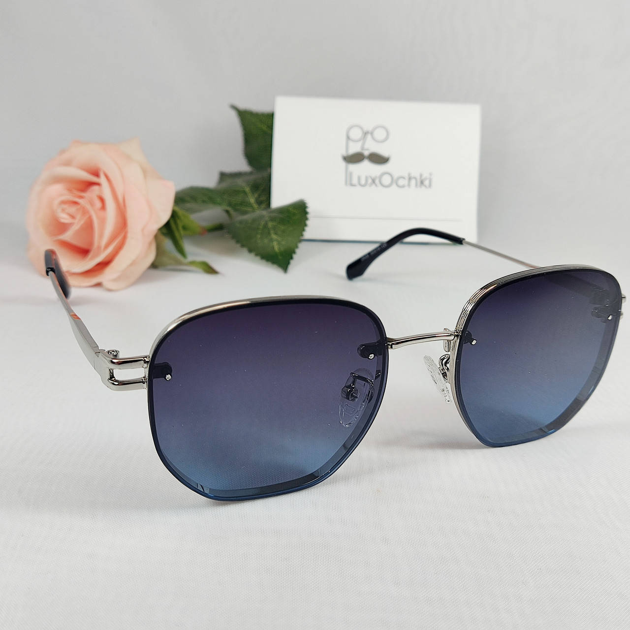 

Очки солнечные шестиугольные поляризованные, Серебристый